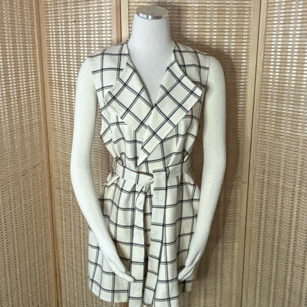 Pendleton Blazer Mini Dress/ Longer Sleeveless Blazer Petite Medium